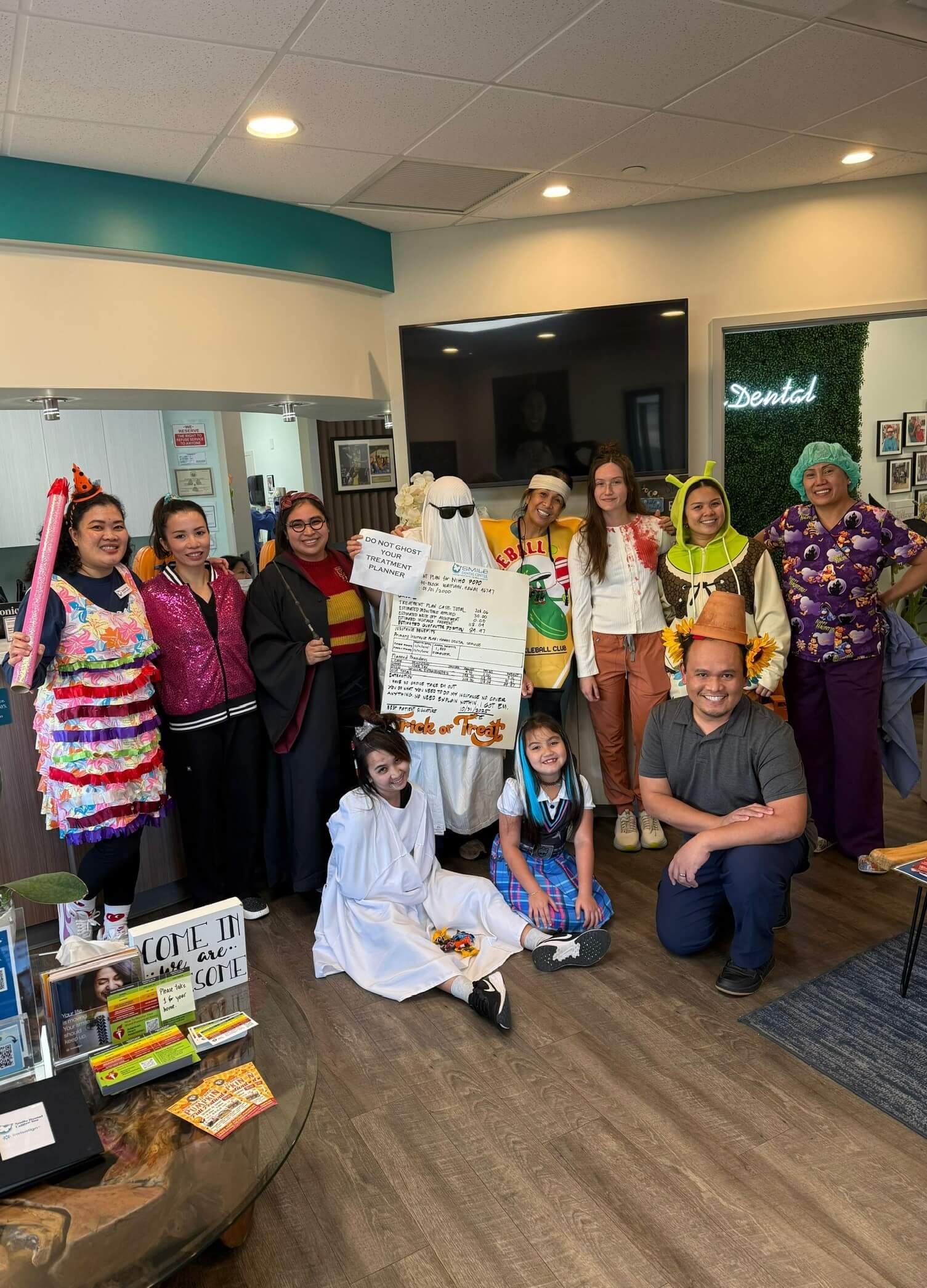 The Smile Dental Center team dressed up for Halloween