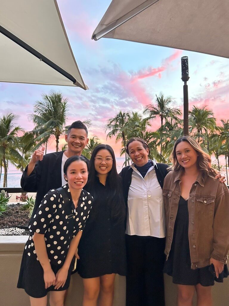 The Smile Dental Center team gathering at sunset