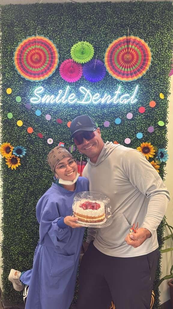 Patient at the Smile Dental Center wall