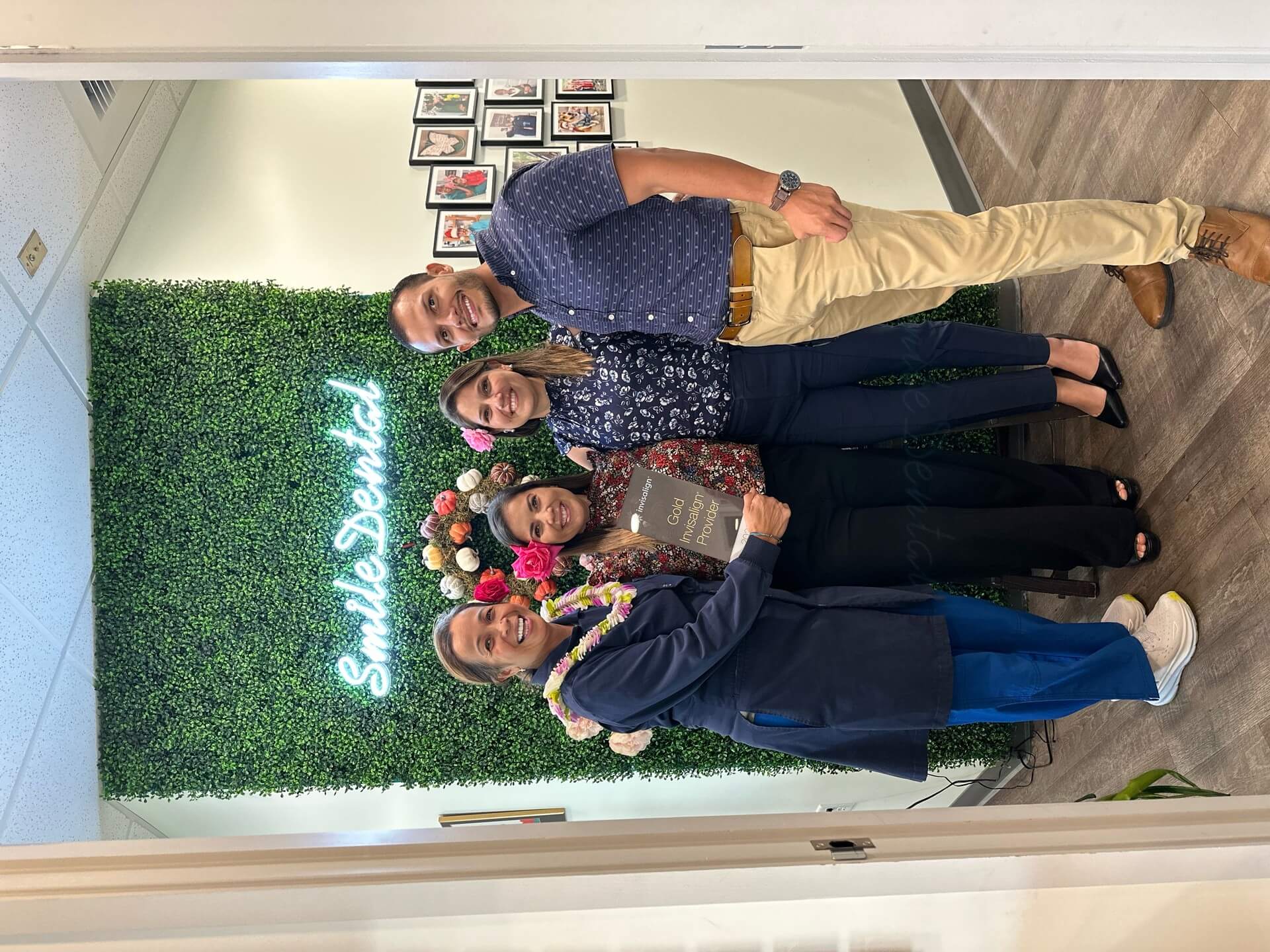 Patient with a spring giveaway at Smile Dental Center