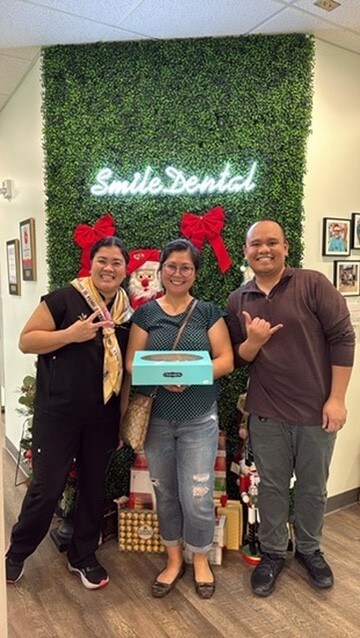 Patients with a treat box at Smile Dental Center